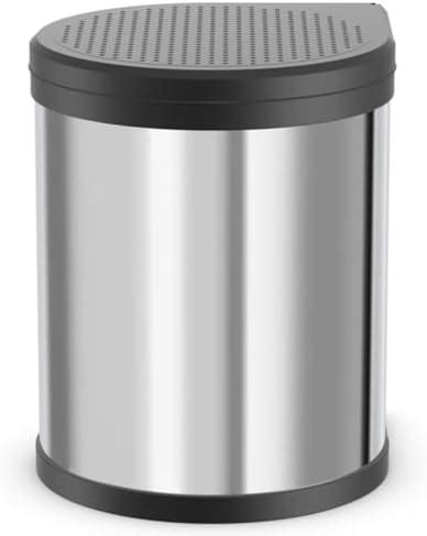 hailo 3555 101 compact box stainless steel bin 15l|Fitted waste bins Compact.